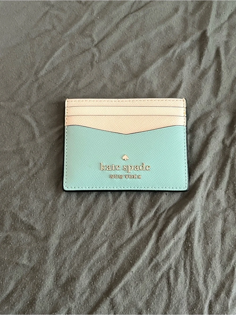 kate spade Two-Tone Mint and Pale Pink Card Holder